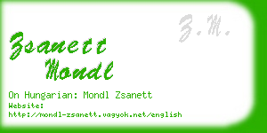 zsanett mondl business card